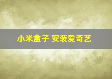 小米盒子 安装爱奇艺